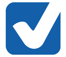 The selectra logo, a blue box outline with a white tick